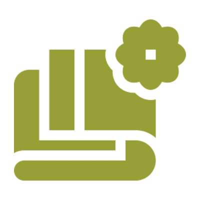 Minimalist nature-inspired graphic symbol